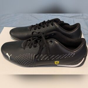 Puma and Ferrari Black and White Men's Sneakers